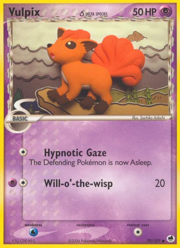 Vulpix δ card in English