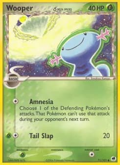 Wooper δ card in English