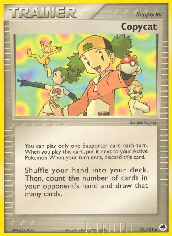 Copycat card in English