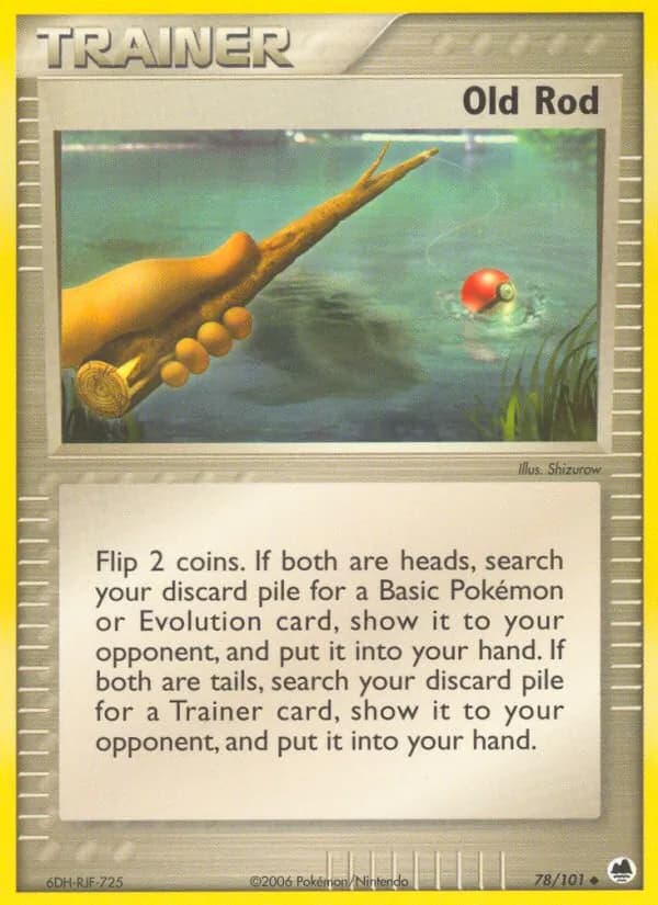 Old Rod card in English