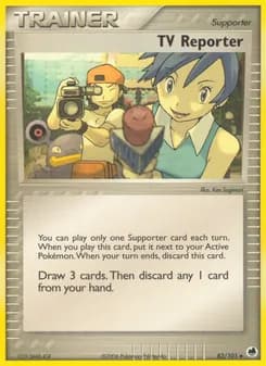 TV Reporter card in English