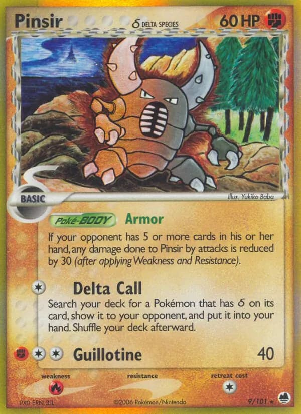 Pinsir δ card in English