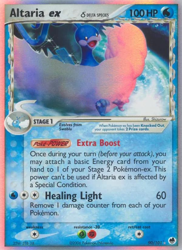 Altaria ex δ card in English