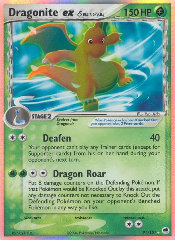 Dragonite ex δ card in English