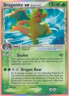 Dragonite ex δ card in English