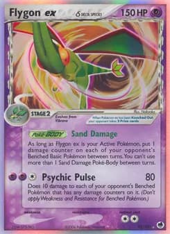 Flygon ex δ card in English
