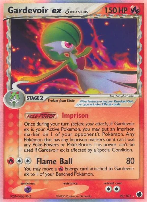 Gardevoir ex δ card in English