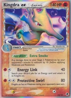 Kingdra ex δ card in English