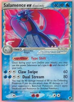 Salamence ex δ card in English