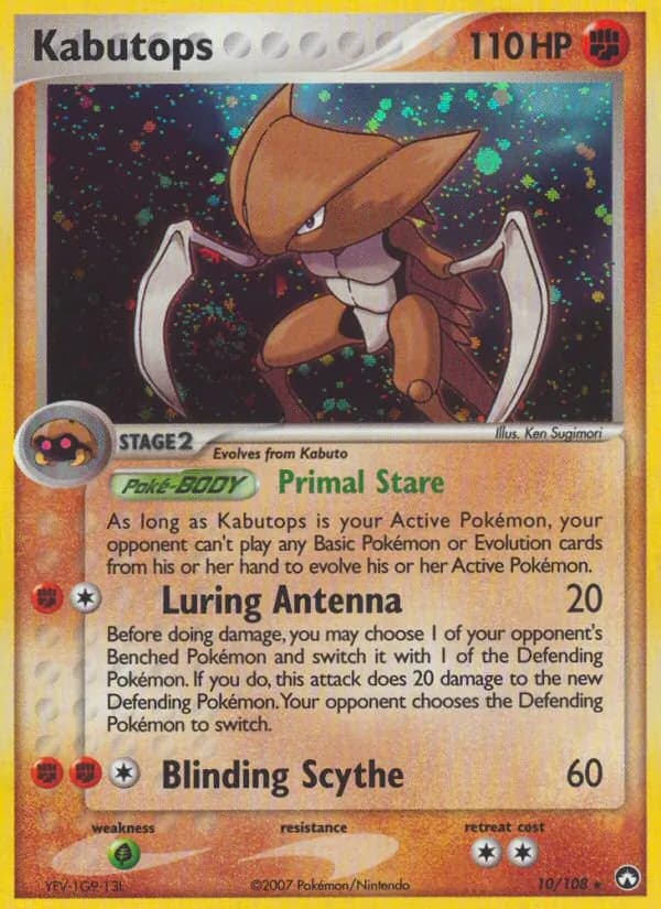 Kabutops card in English