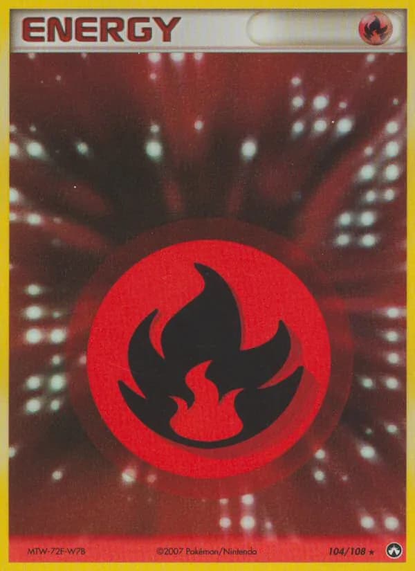 Fire Energy card in English