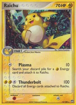 Raichu card in English