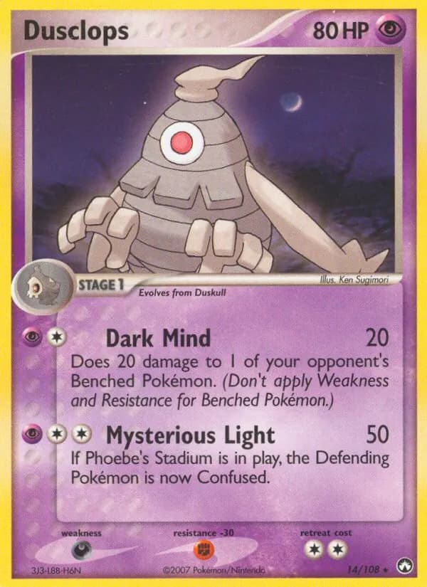 Dusclops card in English