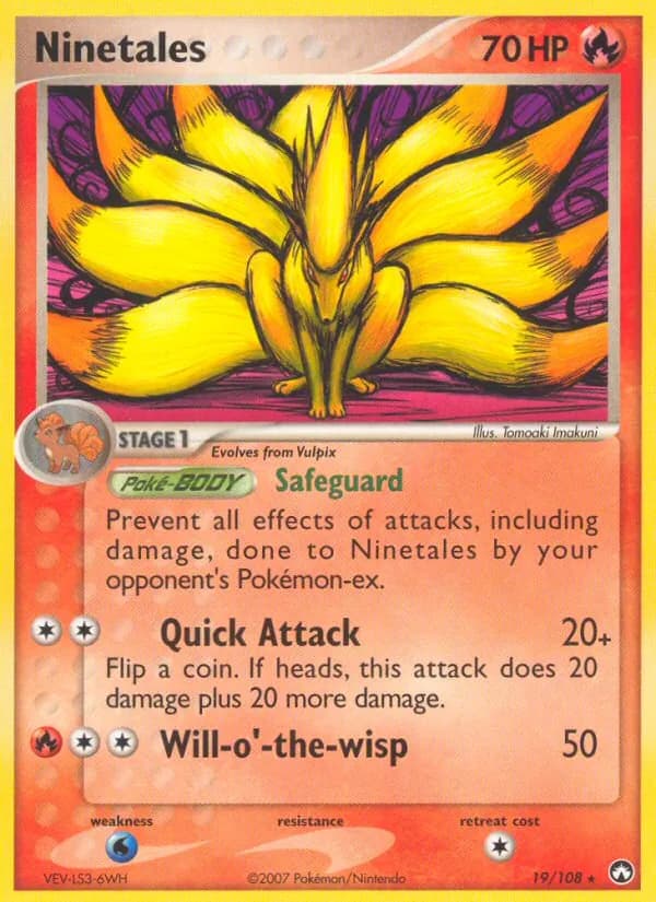 Ninetales card in English
