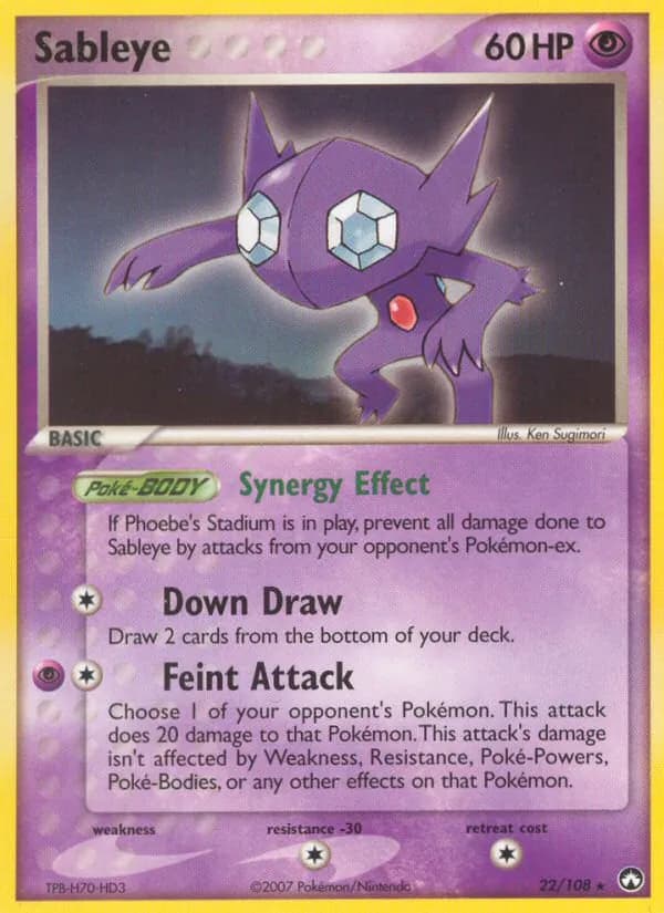 Sableye card in English