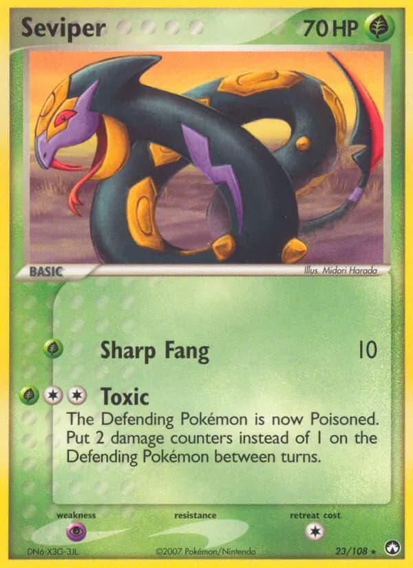 Seviper card in English