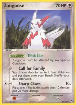 Zangoose card in English