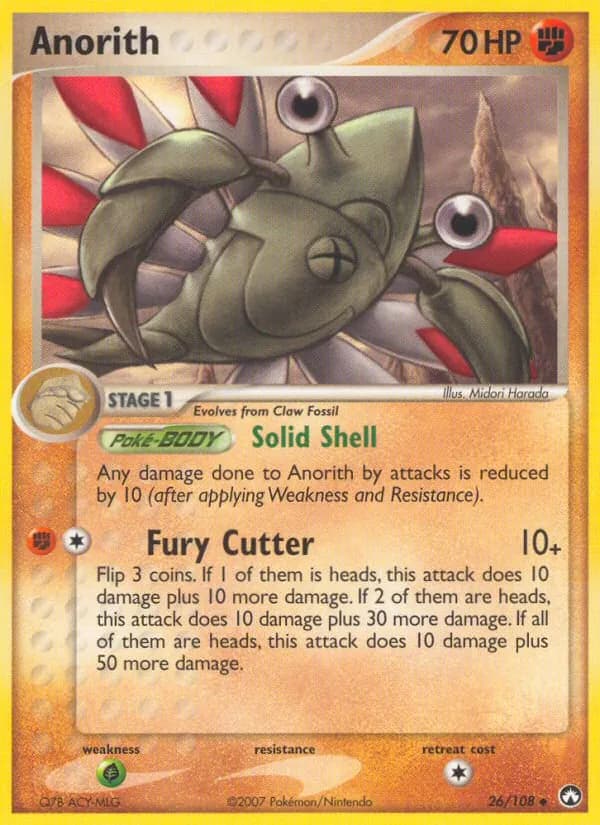 Anorith card in English