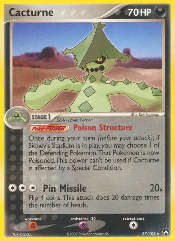 Cacturne card in English
