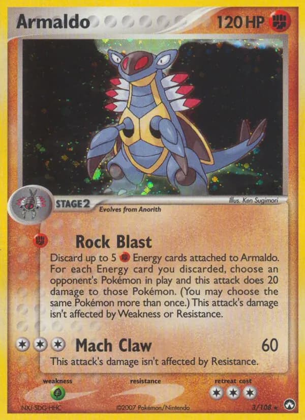 Armaldo card in English