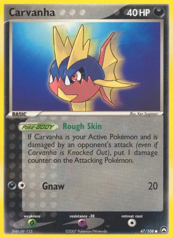 Carvanha card in English