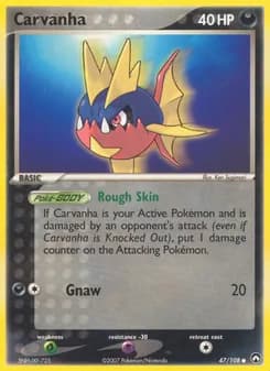 Carvanha card in English