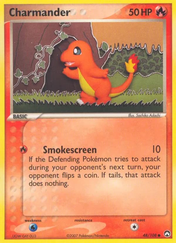 Charmander card in English
