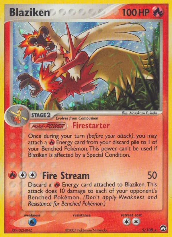 Blaziken card in English