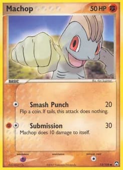 Machop card in English