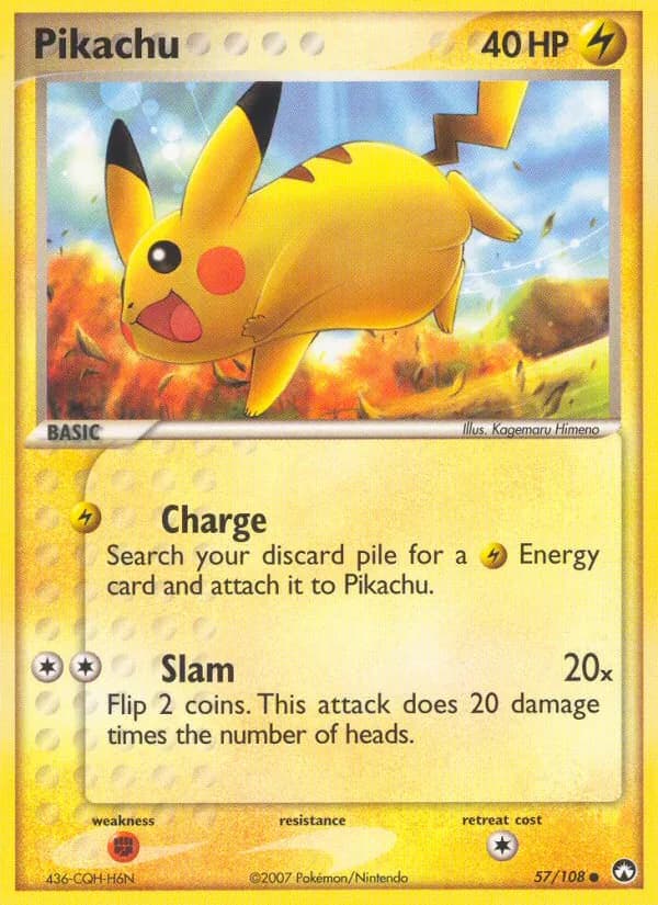 Pikachu card in English