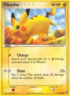 Pikachu card in English