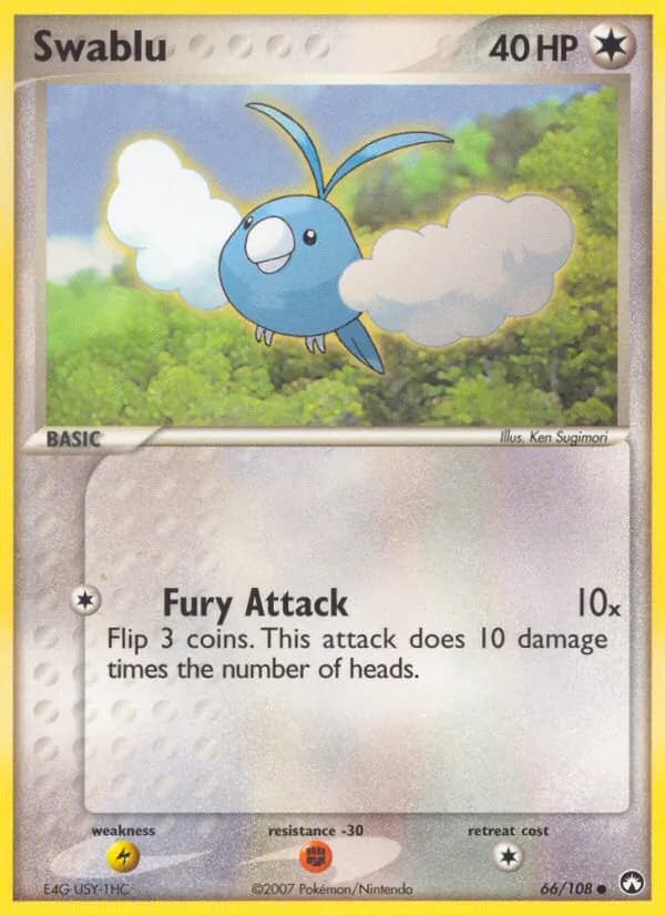 Swablu card in English