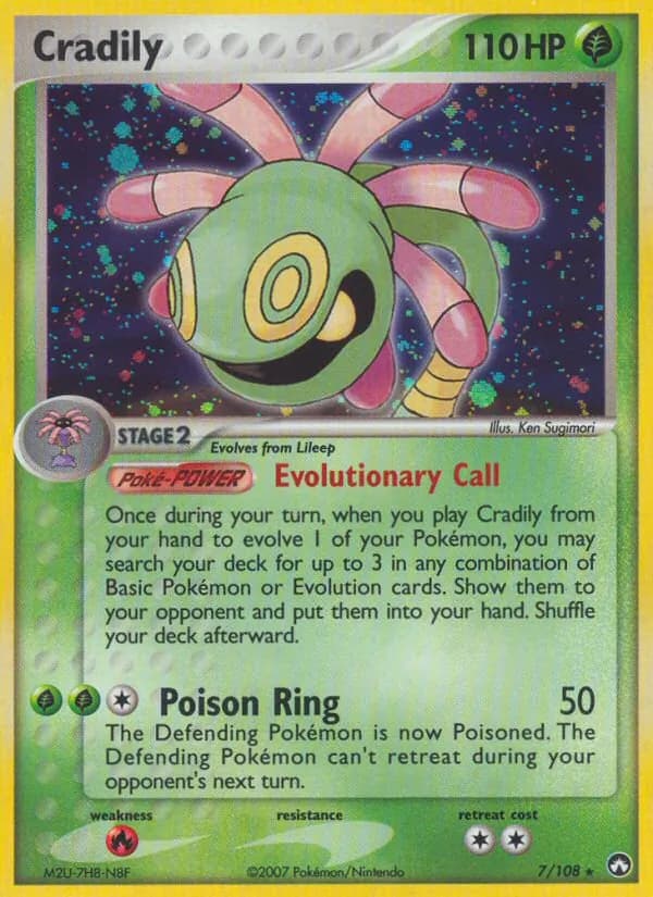 Cradily card in English