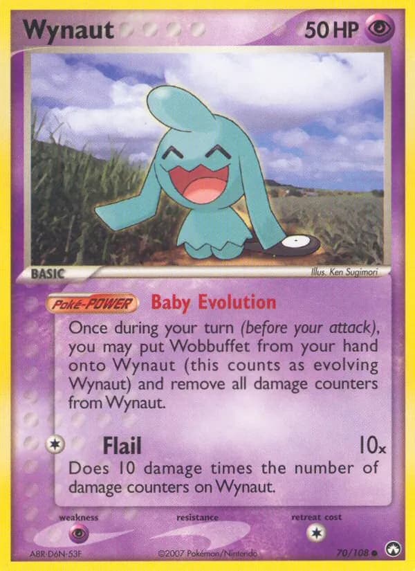 Wynaut card in English
