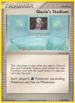 Glacia's Stadium card in English