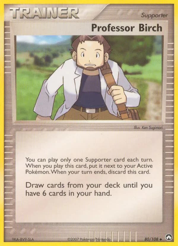 Professor Birch card in English