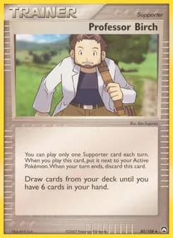 Professor Birch card in English