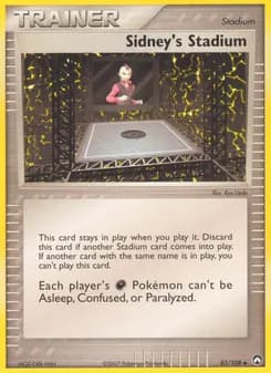 Sidney's Stadium card in English