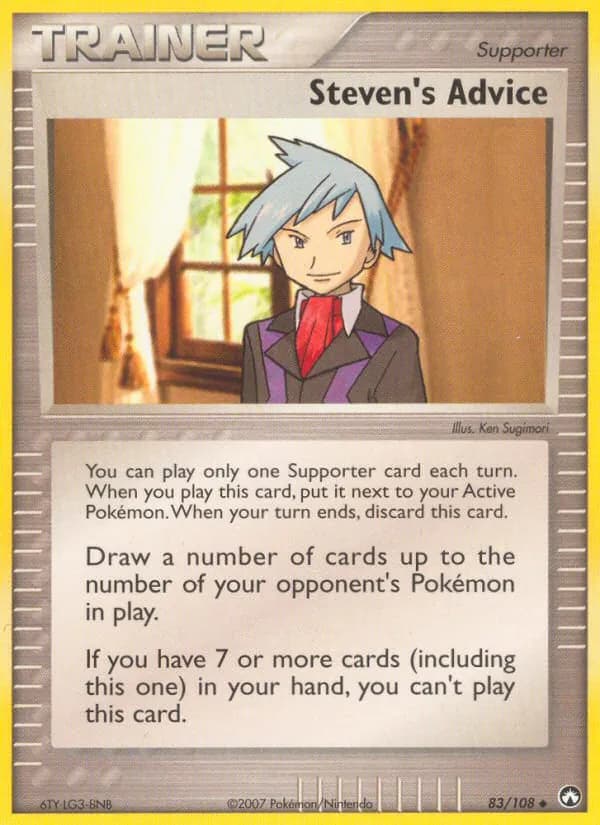Steven's Advice card in English