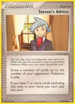 Steven's Advice card in English