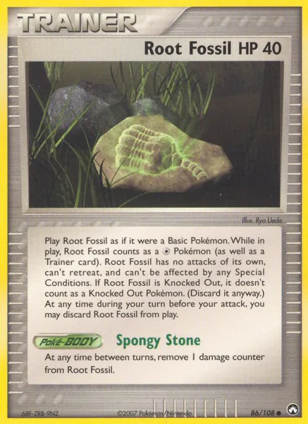 Root Fossil card in English