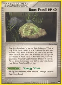 Root Fossil card in English