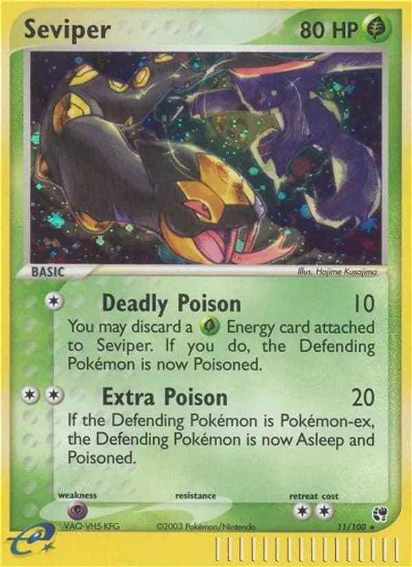 Seviper card in English