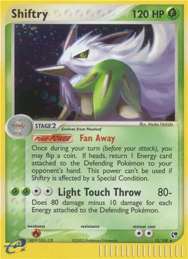 Shiftry card in English