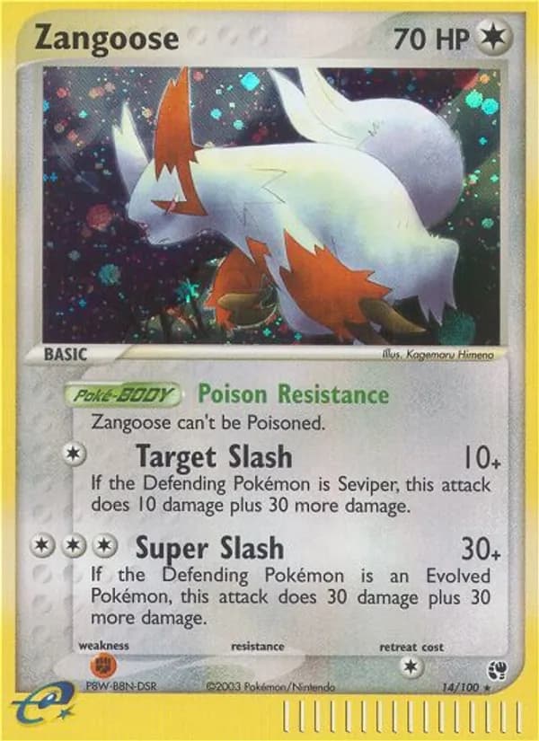 Zangoose card in English