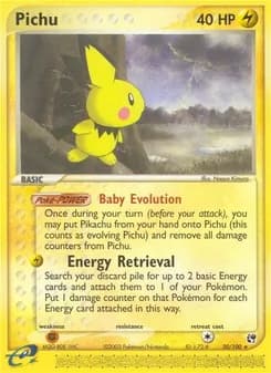 Pichu card in English