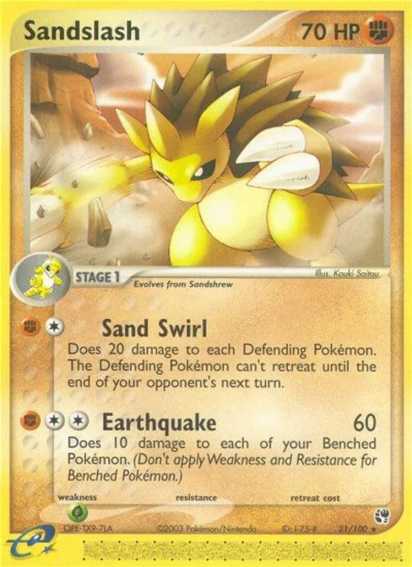 Sandslash card in English