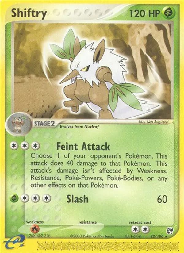 Shiftry card in English