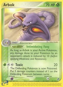Arbok card in English