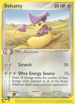 Delcatty card in English